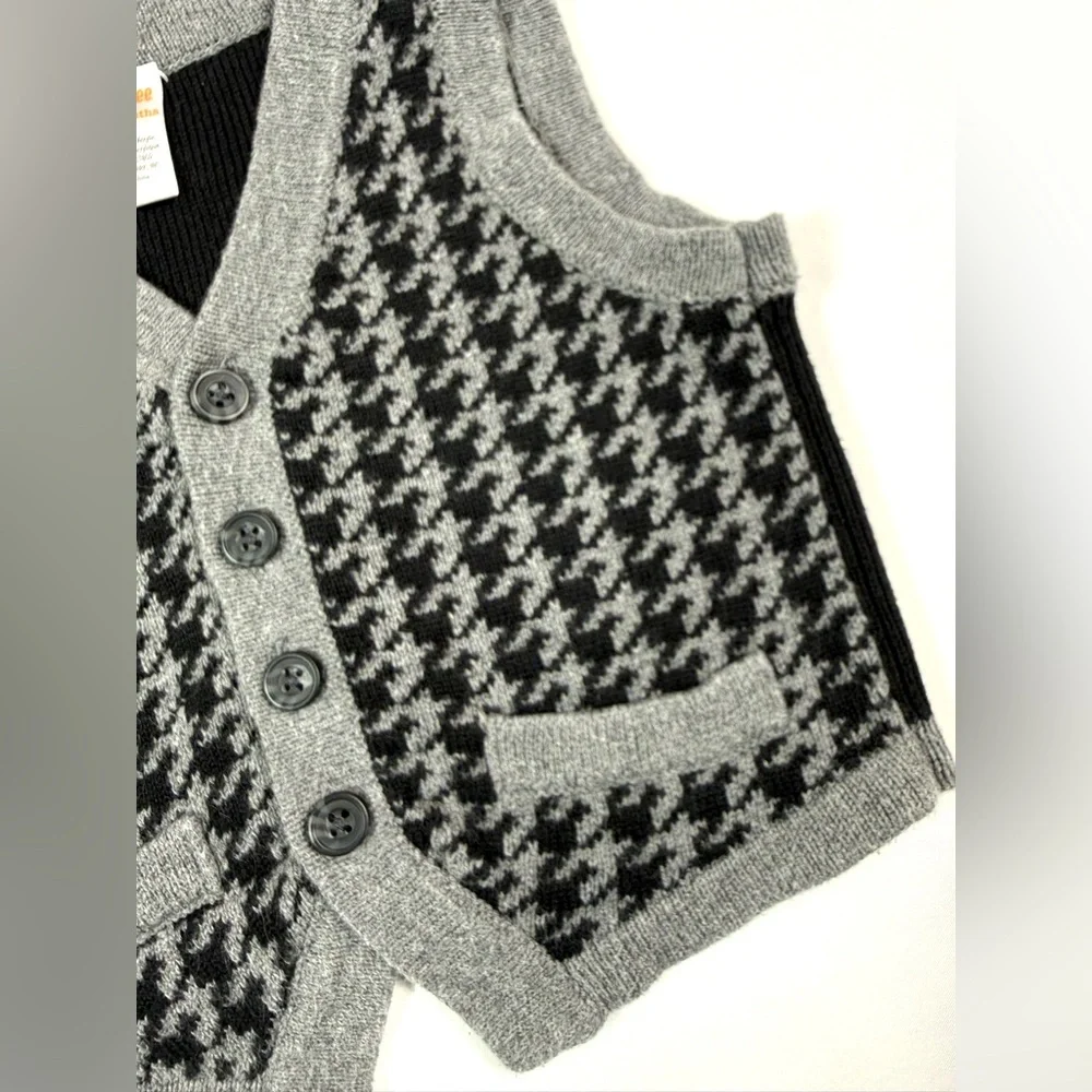 GYMBOREE Baby Boys Sweater Vest 6-12m Dressy Cap Houndstooth Preppy Classic 2014